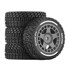 1/14 RC Rally Tires and Wheels 12mm Hex OD 60MM Road Tires for MJX 14301 14302 14303 Grey