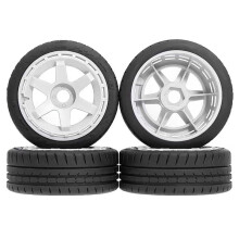 RC Gummidäck Hjul Hex Adapter 17mm RC Reservdelar för 1/7 1/8 WRC Rally FSR KKPIT för MJX ZD RC Bil Vit