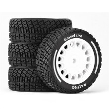 1/14 RC Rally Däck & Fälgar 12mm Hex OD 60MM på Väg Däck för MJX 14301 14302 14303 Vit