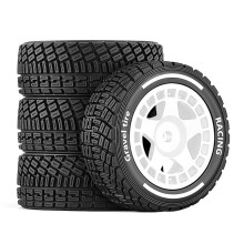 1/14 RC Rallydäck och Hjul 12mm Hex OD 60MM Vägdäck för MJX 14301 14302 14303 Vit