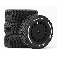 1/14 RC Rally Tires & Wheels 12mm Hex OD 60MM Road Tires for MJX 14301 14302 14303 Black