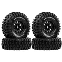 1/10 1/12 RC Short Course Lastbilsfälgar Däck 12mm Hex för HSP Feiyue FY08 för GTFANS M60 Bil Uppgradera Däck Svart