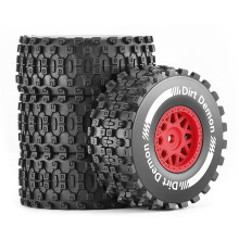 80mm Short Course Off-Road Tires Wheels for 1/14 1/16 for Slash RC Upgrade Parts Red Red