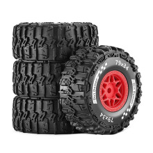 4st 1/14 1/16 Kortbana Däck för SLASH Off-Road Däck Röd