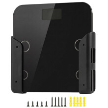 Bathroom Scale Wall Holder with Dual Mount Options Heavy-Duty Wall Holder for Bathroom Scale, Tablet or Laptop Black