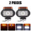 2pcs LED Strobe Work Light Bar Amber/White for     Trucks Forklifts 12V/24V Emergency Beacon 3