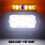 2pcs LED Strobe Work Light Bar Amber/White for     Trucks Forklifts 12V/24V Emergency Beacon 6