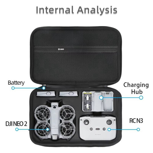 Shoulder Bag for  Neo 2 Fly More Combo PU Drone Shockproof Protective Case Portable Storage Handbag A