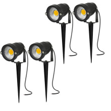 4 Zoll Gartenlichter LED Rasenlampe Außen Wasserdicht Gartenlicht LED Landschaftslichter AC/ 12-24V IP66 Warmweiß