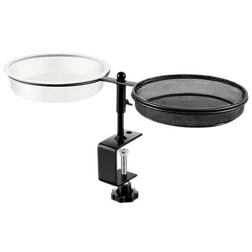 Detachable Bird Bath Feeder for Outdoors with Clamp- Water Bowl for Parakeets