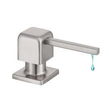 Dispensador de Detergente Embutido para Pia de Cozinha, Reabastecimento Pela Parte Superior, Frasco de 500 Ml, Bomba de Aço Inoxidável Escovado