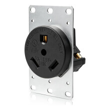 30A 125V RV Receptacle Heavy Duty Straight Blade Wall Socket for Travel Trailer Motorhome