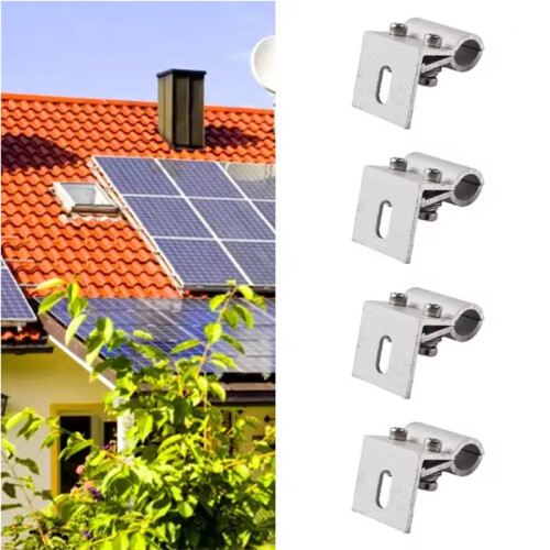 4pcs Solar Panel Mounting Bracket Kit, Aluminum Circular Roof Tile Clamp for Solar PV Module Racking 2