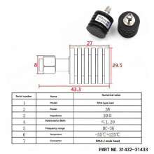 1PCS 5W SMA Male Plug Connector RF Coaxial Load -3GHz 50 Ohm, SMA Type Dummy Load RF Adapter for Test Equipment