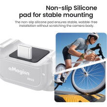 AMagisn Magnetic Quick Release Base Mount for Osmo Pocket 4 / 3, Built-in Type-C Port for Mic / Charging Pocket4 Accessories