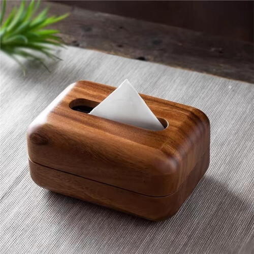 Trä Vävnadslåda med Avtagbart Lock för Modern Minimalistisk Inredning 2