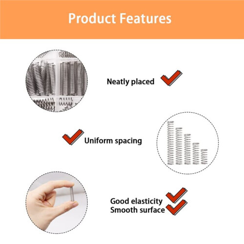 300PCS Compression Springs Assortment Kit 23 Different Sizes Small Spring 304 Stainless Steel Mechanical Springs 2