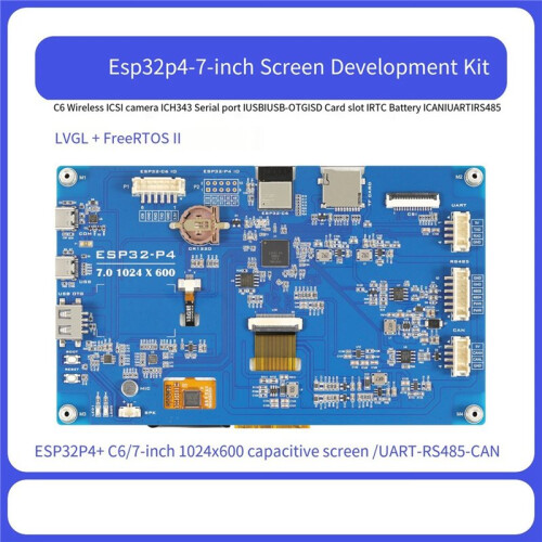 7.0-Inch Display ESP32-P4 Development Board IPS Screen 1024x600 Resolution IPS Capacitive Touchscreen WIFI 2
