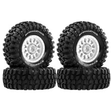 1/10 1/12 RC Short Course Truck Wheels Tires 12mm Hex for HSP Feiyue FY08 GTFANS M60 RC Car Upgrade Tyres White