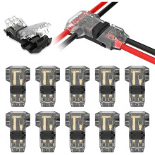 T-Tap Verbindingsstukken, 16-20 AWG 3-Weg 2-Pins, Soldeerloos, Strippen Niet Nodig, 30 Stuks, voor LED, Auto-Onderdelen en DIYprojecten