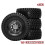 Rodas de Metal Beadlock de 1,3 Polegadas com Contrapeso e Pneus de Borracha, Pneus para Carros RC Crawler SCX24, TRX4M e 1/24, Cor Prata 3