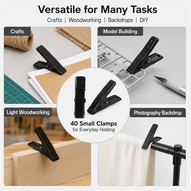 40 Pcs Small Spring Clamps, 2 Inch Clip for Crafts, Heavy Duty ...
