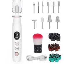 Electric Nail Drill Tools Kit, Cordless Rechargeable E-File for Professional Manicure and Pedicure Home or Salon Use