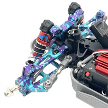 RC-Car-Upgrade-Kit: Oberer Querlenker Vorne für MJX 1/16 16212 16213 16218 RC-Car-Zubehör, Blaues Tarnmuster