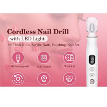 Electric Nail Drill Tools Kit, Cordless Rechargeable E-File for Professional Manicure and Pedicure Home or Salon Use