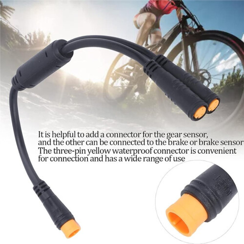 1T2 Cable for Shift Sensor, Y Splitter 1T2 Cable with 3 Pin Connector for BBS01/BBS02/BBSHD Shift Sensor Brake Fit 2