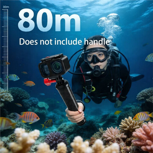 80M Waterproof Diving Case for  Osmo  Camera Metal Cage Anti Scratch Underwater Protective Housing, with Adapter 2