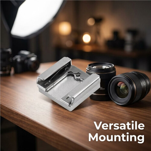 Universal Single Cold Shoe Base with Strong Adhesive Backing DSLR Camera Flash Microphone Mount Adapter for Vlog Live 1