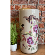 Birds & Pink Roses Ceramic Umbrella Stick/ Stand