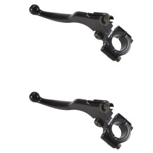 2X Motorcycle Black Left Clutch Brake Handle Lever Perch for CRF XR 80 100 CRF80 XR200 SSR 125Cc