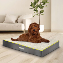 (Large 89x56x9cm) Dreamcatcher Flat Dog Bed Orthopedic Crate Mattress Removable Cover