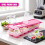 GEEZY GEEZY Ice Cube Trays with Lids Stackable Silicone Icecube Trays Reusable Moulds 2 Pack 10