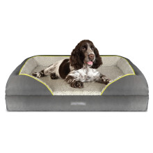 (Large Plus 97x71x20cm) Dreamcatcher Dog Bed Orthopaedic Shredded Memory Foam Removable Cover