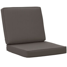 2-Piece Garden Seat and Back Cushion Set, Replacement Cushions for Outdoor Furniture with Seat Cushion and Back Cushion, Dark Grey