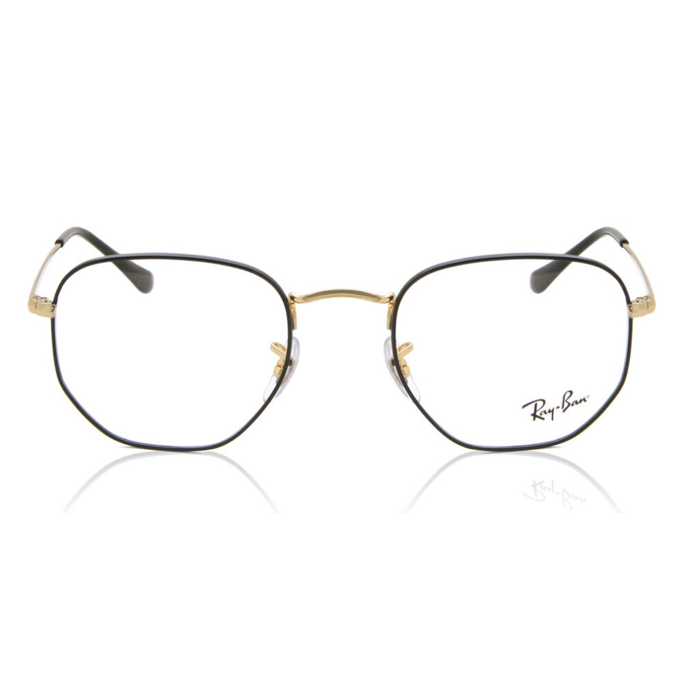 Ray-Ban Eyeglasses Hexagonal Optics - Gold Frame Clear Lenses Polarized 48-21, RB6448 - Image 4