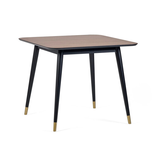 Findlay Square Dining Table - Walnut & Black 1