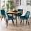 Findlay Square Dining Table - Walnut & Black 5