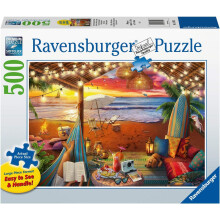 Ravensburger Puzzle Cozy Cabana - 500 Pezzi Tranquilli | Tecnologia Softclick | Formato Grande | Materiali Certificati FSC
