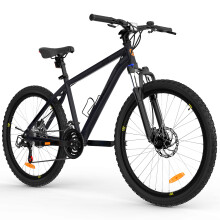 RCB KIDS Vélo de Montagne 26 Pouces, Cadre Aluminium Noir, 21 Vitesses, Suspension Avant et Freins à Disque, Capacité 150kg