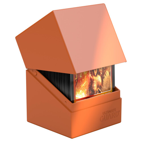 Ultimate Guard Boulder Solid 100+, Deck Case voor 100 Dubbel Geklede TCG Kaarten, Oranje
