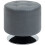 360 Swivel Foot Stool Round PU Ottoman with Thick Sponge Padding and Solid Steel Base, Grey 1