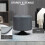 360 Swivel Foot Stool Round PU Ottoman with Thick Sponge Padding and Solid Steel Base, Grey 8