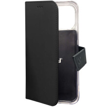 Etui portfelowe do iPhone'a 18/17 Pro Max, czarne, ekoskóra