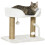 42cm Indoor Cat Tree, with Toy Balls, Jute Scratching Post - White 1