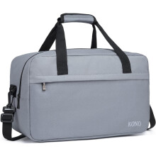 Kono Sac Bandoulière en Tissu Oxford Grande Taille, Résistant à l'Eau, Gris Clair