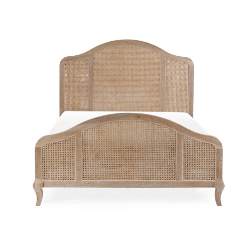 Fleur Rattan Bed 150Cm - Light Oak 1
